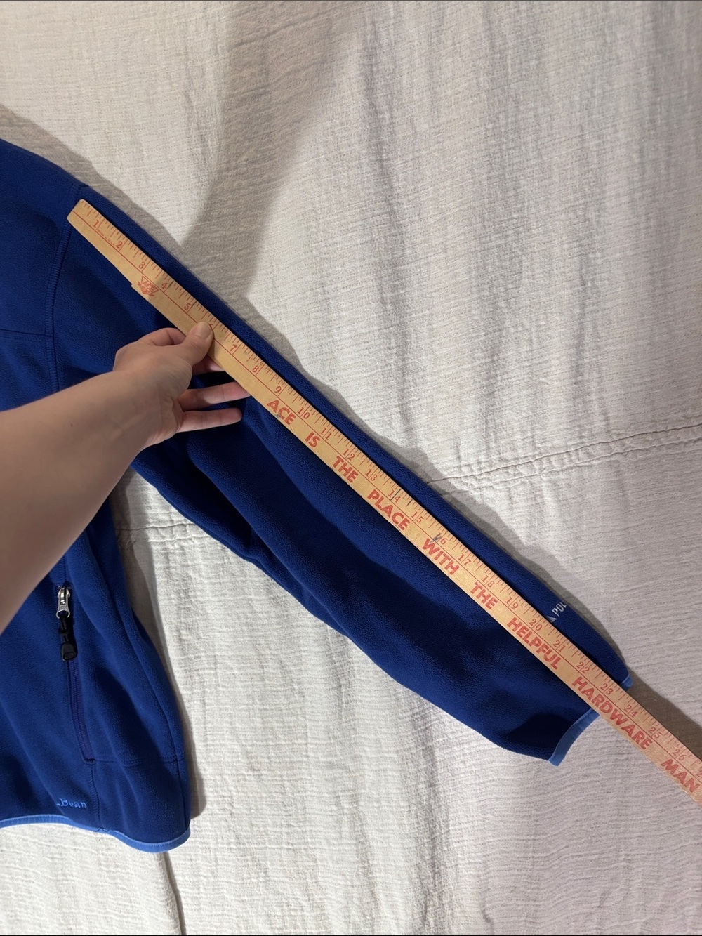 L.L. Bean Women’s Polartec Full-Zip Fleece Jacket Blue Size M EUC - Picture 10 of 12